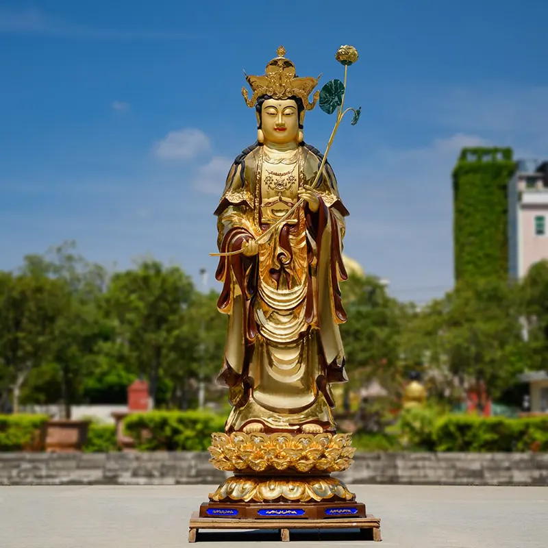 Tượng đứng Tam Thánh phương Tây bằng đồng nguyên chất mạ vàng 180CM