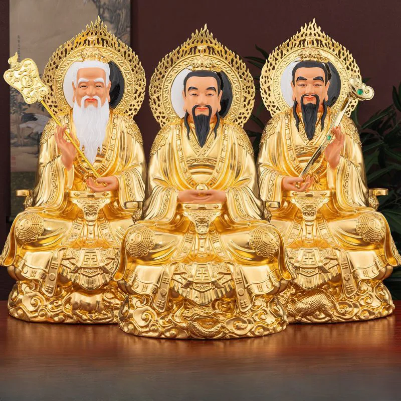 Bộ tượng Tam Thế Tịnh Độ bằng đồng cho Miếu Thờ