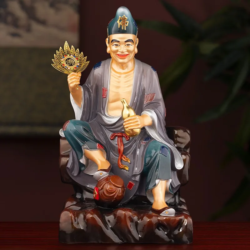 Tinh hoa bầu rượu đồng quạt rồng La Hán Ji Gong