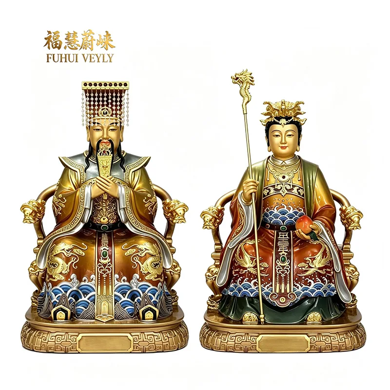 Tượng Lá vàng nhiều màu Ngọc Hoàng Vương Mẫu